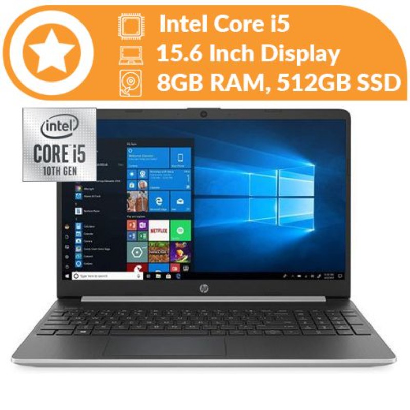 Hp Notebook 15-10TH Gen Intel CoreI5-1035G1 512 GB SSD 8GB RAM WIN 10 TOUCHSCREEN